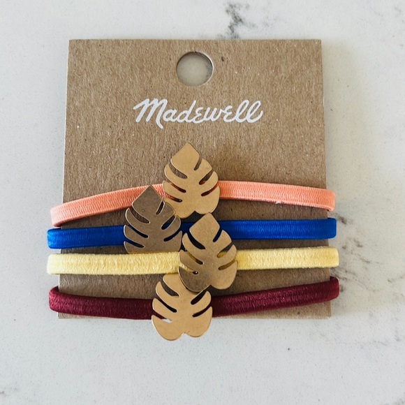 Madewell Four-Pack Palm Leaf Hair Ties - Picture 7 of 13